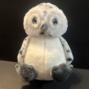 Snow Owl The Bear Factory Plush Stuffed Animal 12" Gray White Very Soft